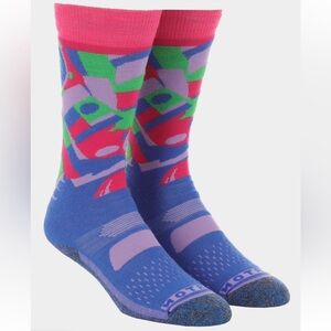 Burton Performance Midweight Socks Size M/L Purple Pink Blue NWT